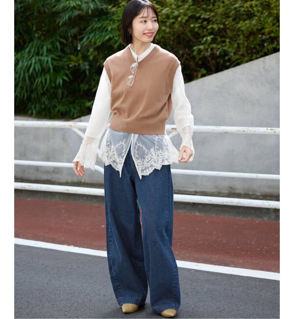 SLOBE IENA「チュールレースブラウス」|シャツ・ブラウス|