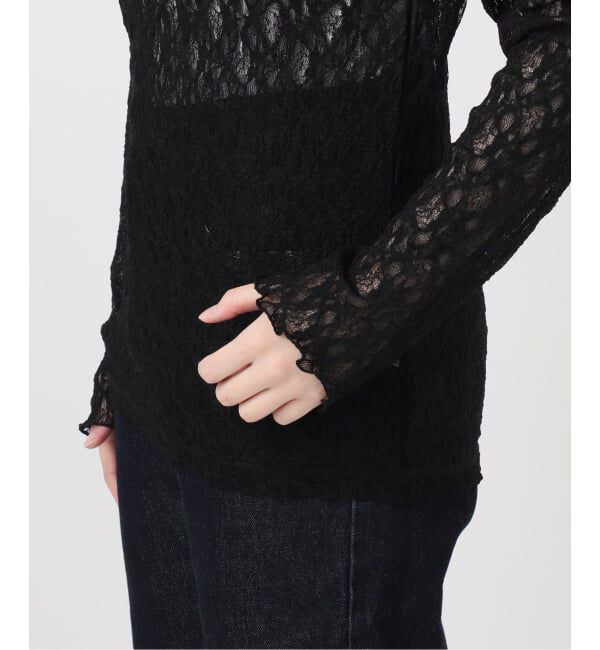 SLOBE IENA「《一部カラーWEB限定あり/追加》ストレッチレースタートルプルオーバー」|Tシャツ・カットソー|