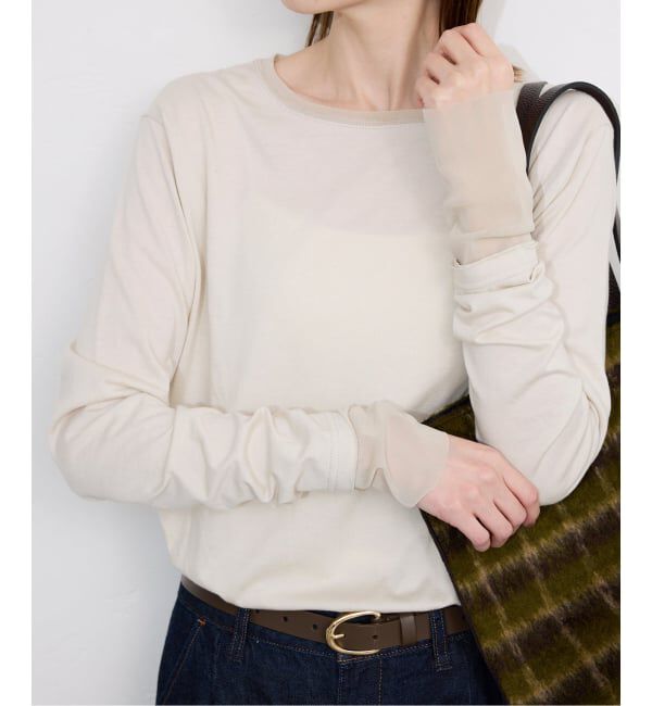 SLOBE IENA「《追加5》レイヤードスリーブロンTEE」|Tシャツ・カットソー|