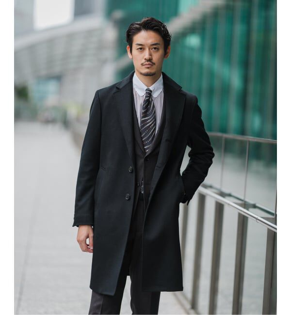 EDIFICE「《追加》SUPER 140&rsquo;s ウール / カシミヤ チェスターコート」|チェスターコート|