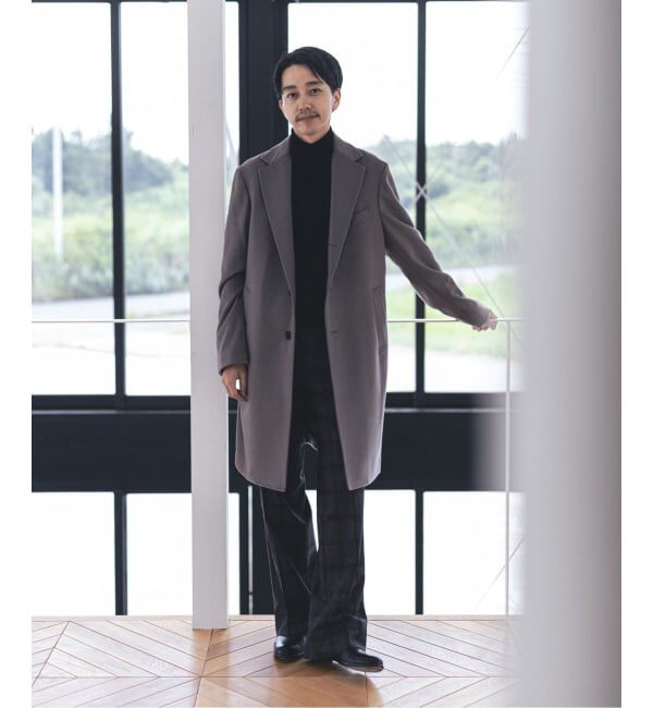 EDIFICE「《追加》SUPER 140&rsquo;s ウール / カシミヤ チェスターコート」|チェスターコート|