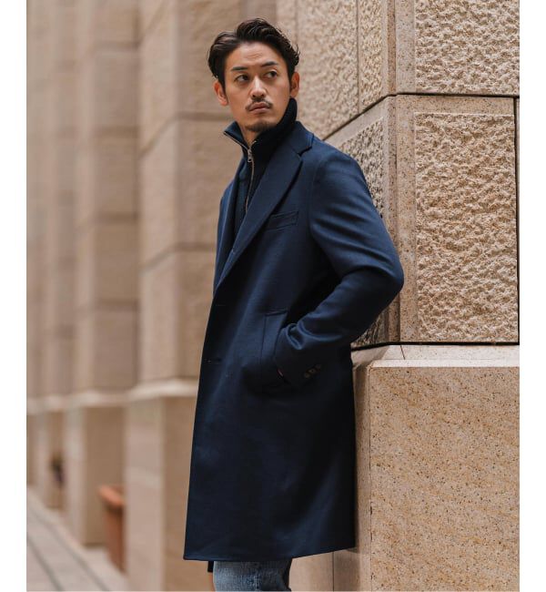 EDIFICE「《追加》SUPER 140&rsquo;s ウール / カシミヤ チェスターコート」|チェスターコート|
