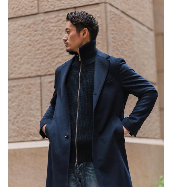 EDIFICE「《追加》SUPER 140&rsquo;s ウール / カシミヤ チェスターコート」|チェスターコート|