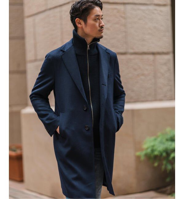 EDIFICE「《追加》SUPER 140&rsquo;s ウール / カシミヤ チェスターコート」|チェスターコート|