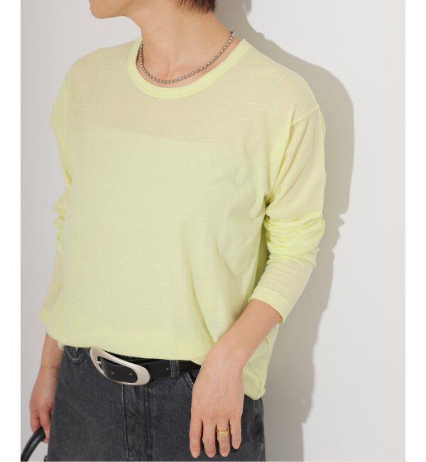 JOURNAL STANDARD relume「《追加2》シアークルーネックロングTシャツ」|Tシャツ・カットソー|イエロー