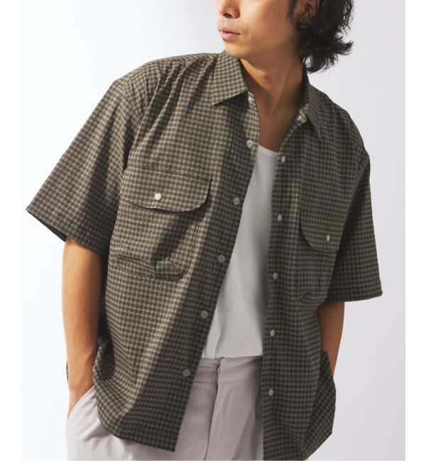 JOURNAL STANDARD relume「ストレッチ サッカー ミニ チェック 半袖 シャツ」|シャツ・ブラウス|