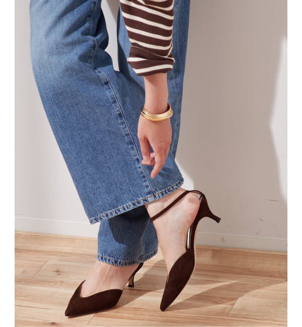 journal standard L'essage「【NEBULONI E. /ネブローニ】スエード アンクルストラップパンプス」|パンプス|