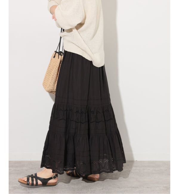 JOURNAL STANDARD relume「《WEB限定追加予約》コットンボイルタック刺繍ロングスカート」|スカート|