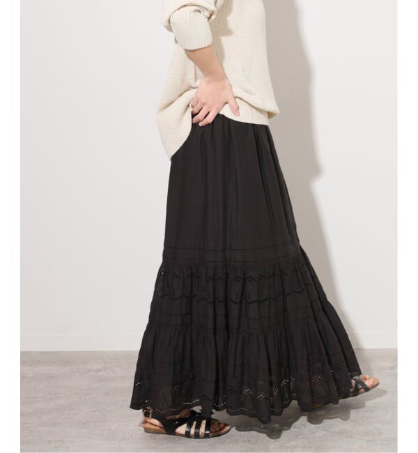 JOURNAL STANDARD relume「《WEB限定追加予約》コットンボイルタック刺繍ロングスカート」|スカート|