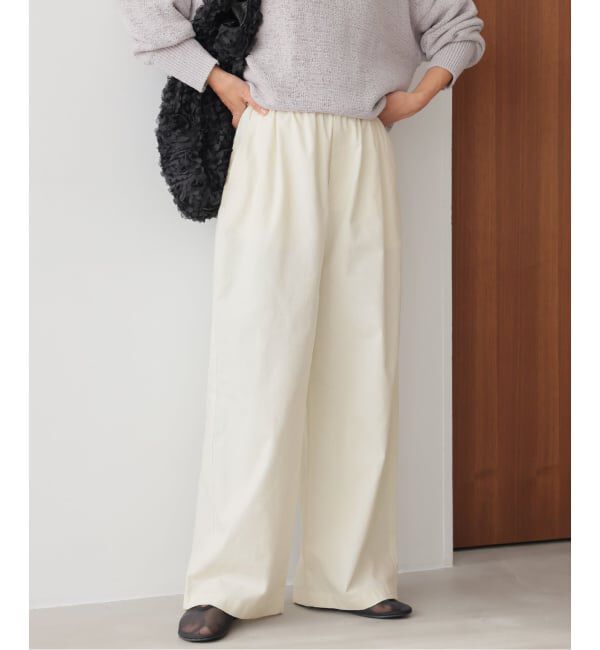 JOURNAL STANDARD relume「［26SS新作］コットンツイルギャザーワイドパンツ」|その他|ナチュラル