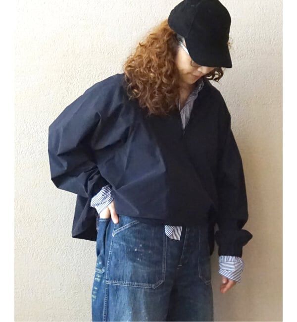 journal standard luxe「ドライナイロンハーフジップブルゾン」|その他|ネイビー