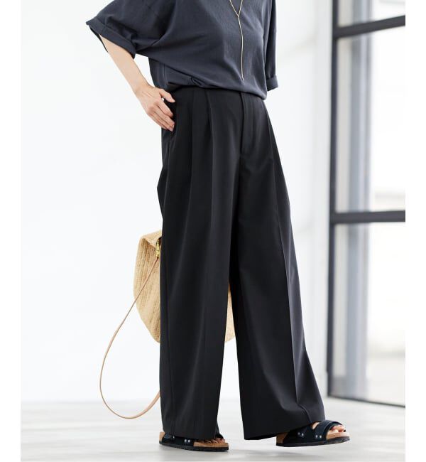 FRAMeWORK「≪追加≫ウォッシャブルTWタックワイドパンツ」|スラックス|