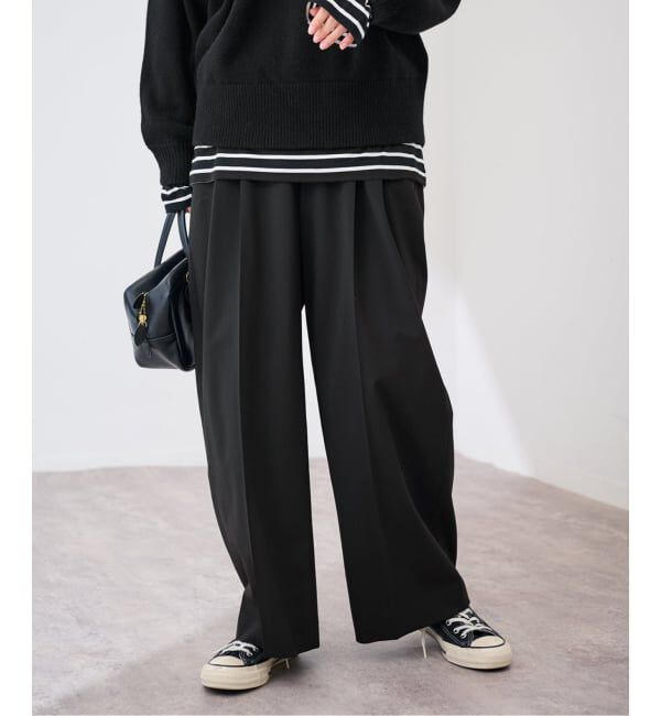 FRAMeWORK「≪追加≫ウォッシャブルTWタックワイドパンツ」|スラックス|