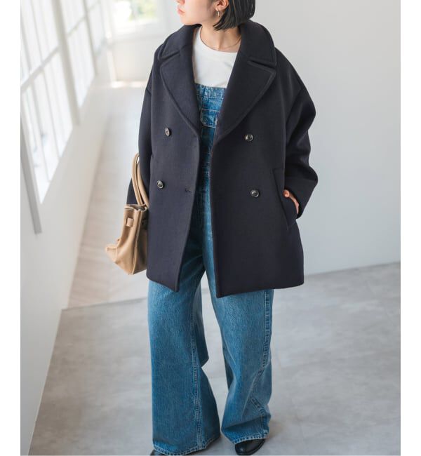 定価64,900円✨ティッカ ウール ピーコート ネイビー 美品 完売品 未使用♡タグ付き 完売 TICCA ピーコート ネイビー 2024/AW 【公式通販】