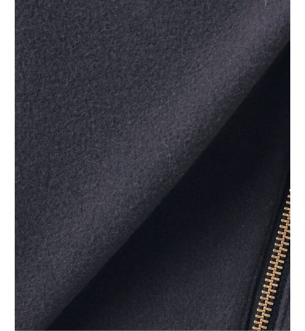 NOBLE「MTRレイズドネックジップコート」|ノーカラーコート|