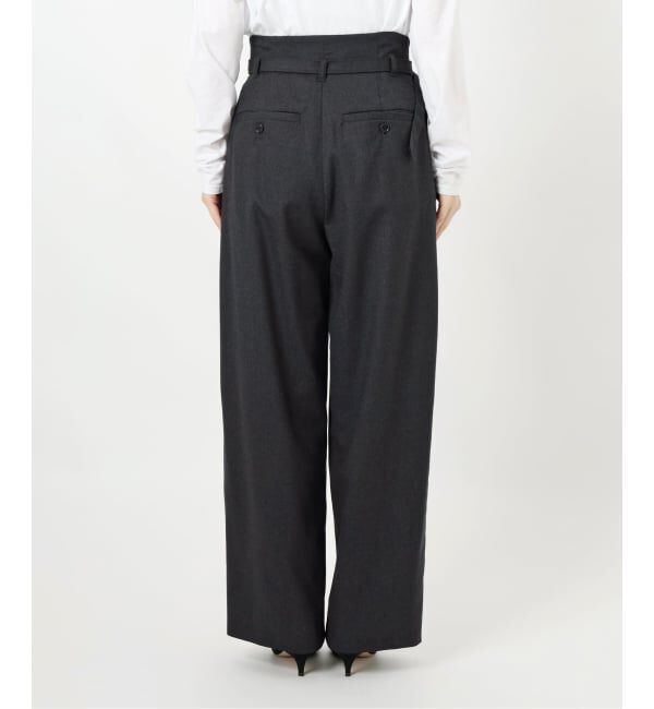 Spick and Span「サキソニーベルテッドワイドパンツ」|スラックス|