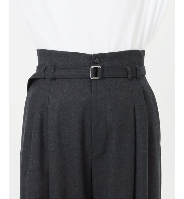 Spick and Span「サキソニーベルテッドワイドパンツ」|スラックス|