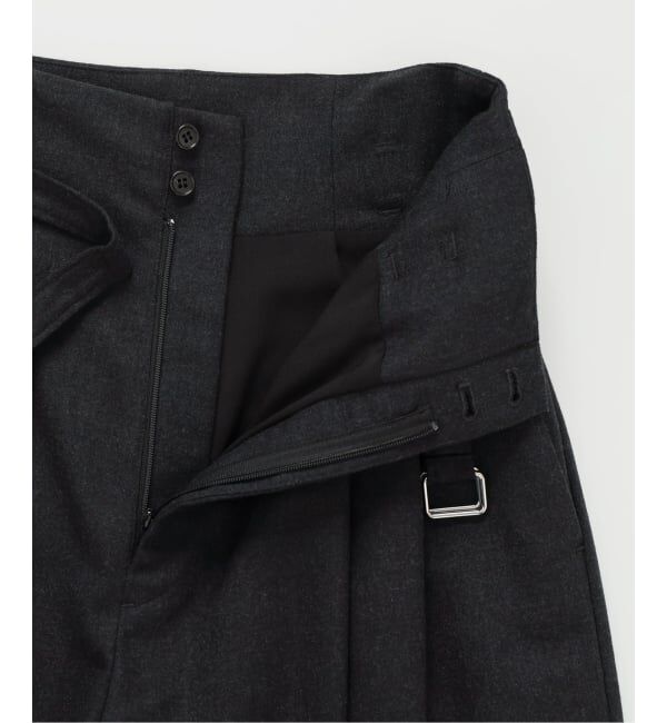 Spick and Span「サキソニーベルテッドワイドパンツ」|スラックス|