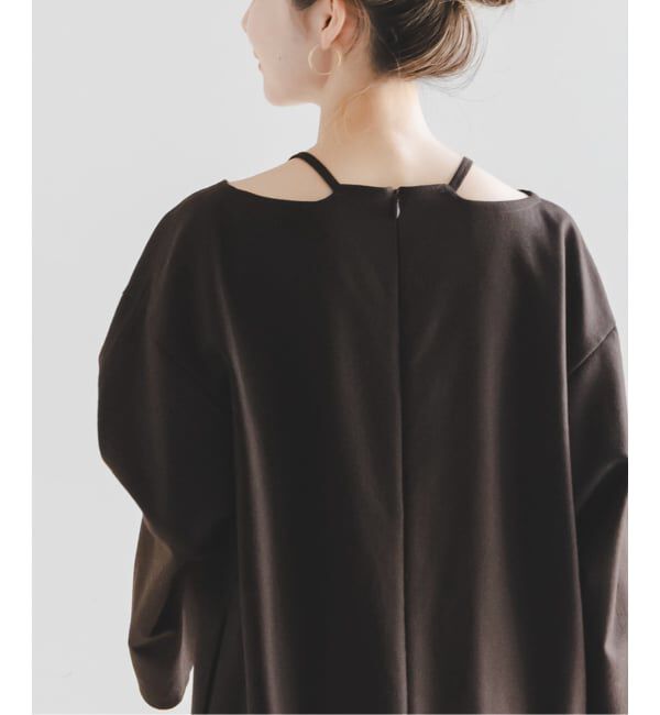 NOBLE「ウールフラノカフタンドレス」|ワンピース|