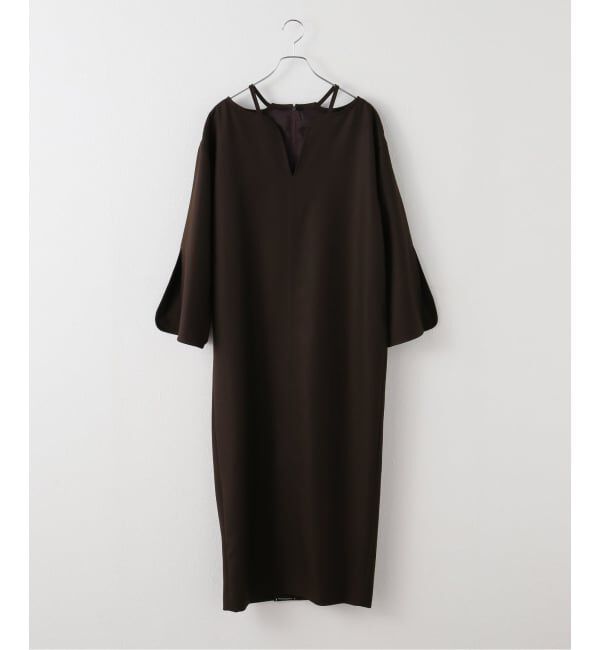 NOBLE「ウールフラノカフタンドレス」|ワンピース|