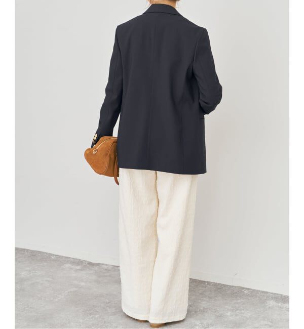 Spick and Span「《新色有り / 追加》プレーンウィーブダブルブレストジャケット」|テーラードジャケット|