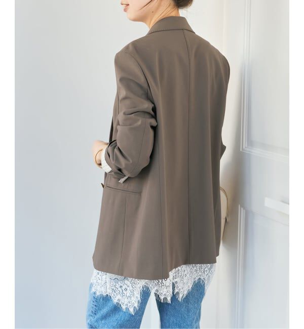 Spick and Span「《新色有り / 追加》プレーンウィーブダブルブレストジャケット」|テーラードジャケット|