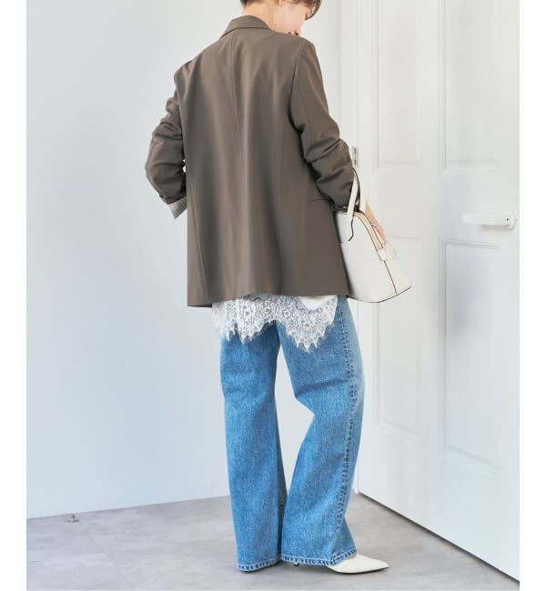 Spick and Span「《新色有り / 追加》プレーンウィーブダブルブレストジャケット」|テーラードジャケット|