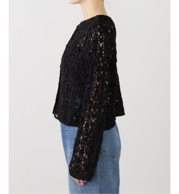  「【洗える】モールエンブロイダリーカーディガン」|カーディガン|