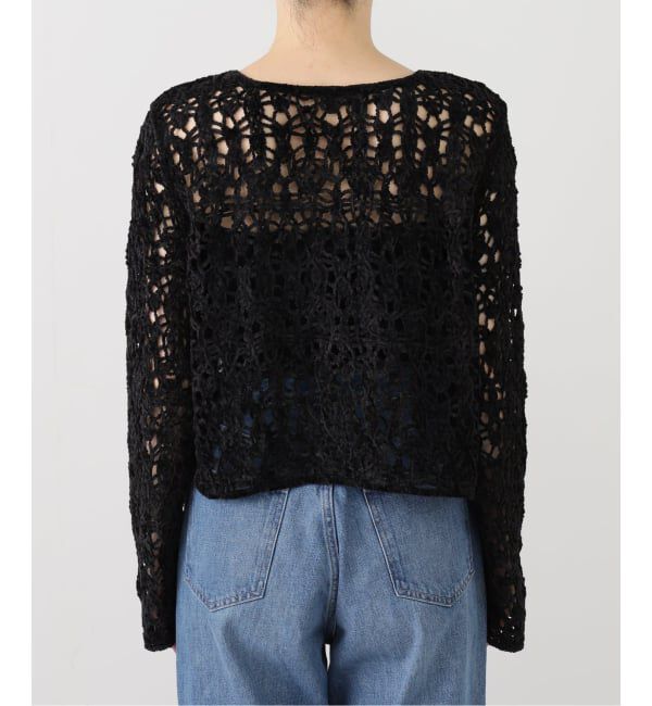  「【洗える】モールエンブロイダリーカーディガン」|カーディガン|