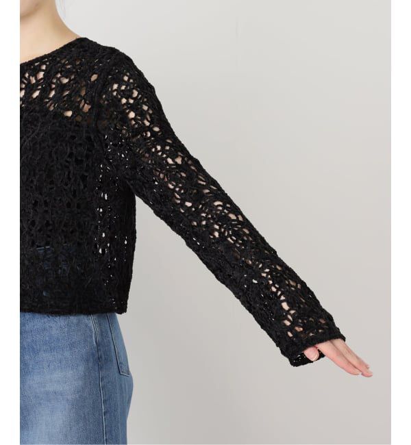  「【洗える】モールエンブロイダリーカーディガン」|カーディガン|