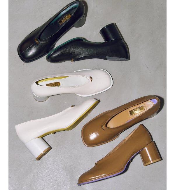 GRISE「《追加予約》GRISE6cmレザーオブリークハイバンプパンプス」|パンプス|