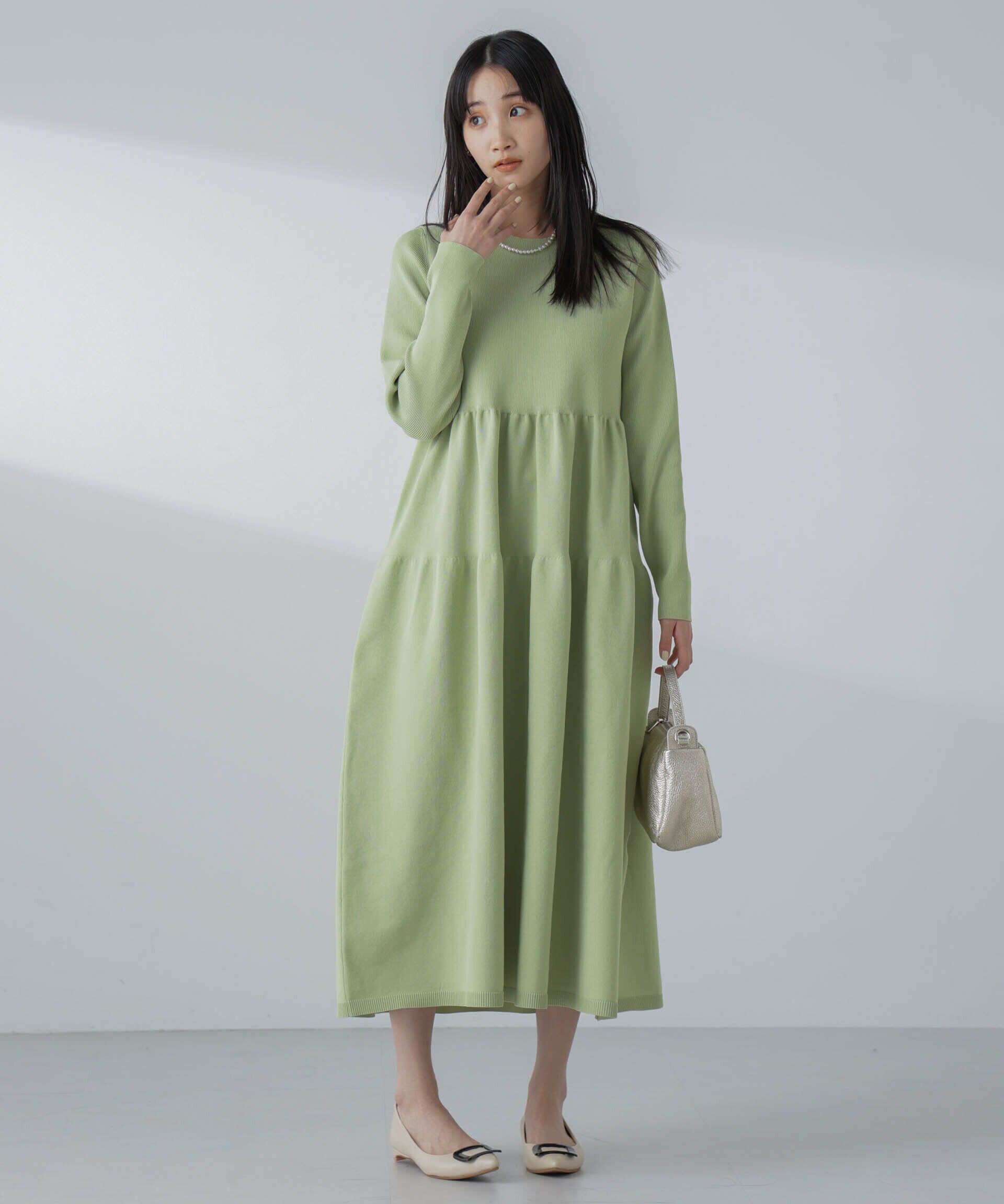 nano･universe「ティアードニットワンピース(セットアップ可)」|ワンピース|