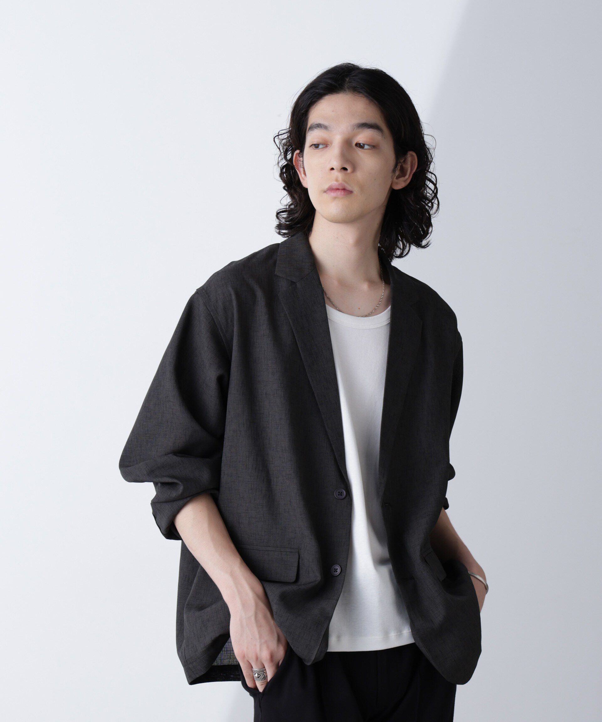 nano･universe「テックリネンラペルシャツ 長袖(セットアップ可)」|シャツ・ブラウス|