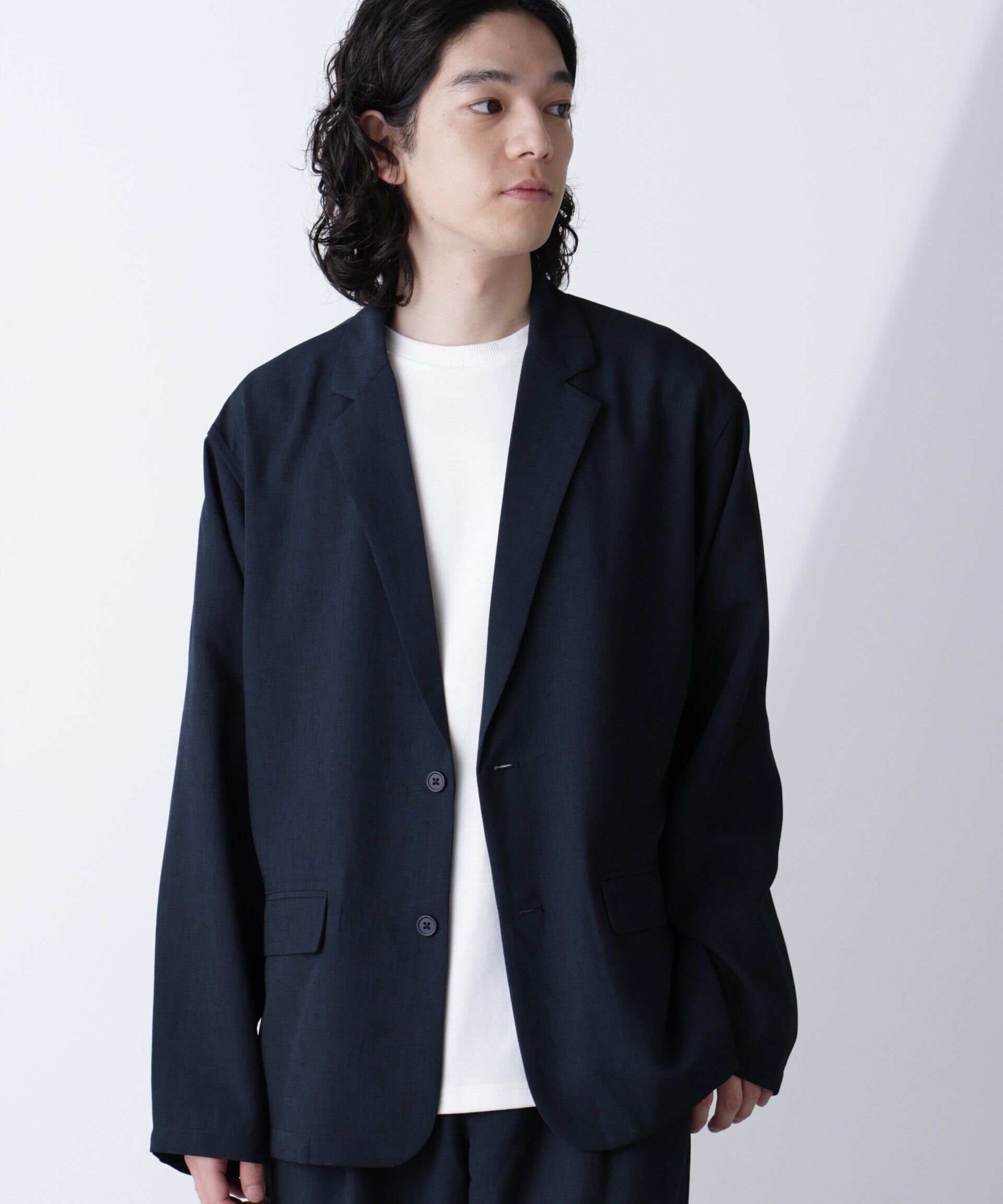 nano･universe「テックリネンラペルシャツ 長袖(セットアップ可)」|シャツ・ブラウス|