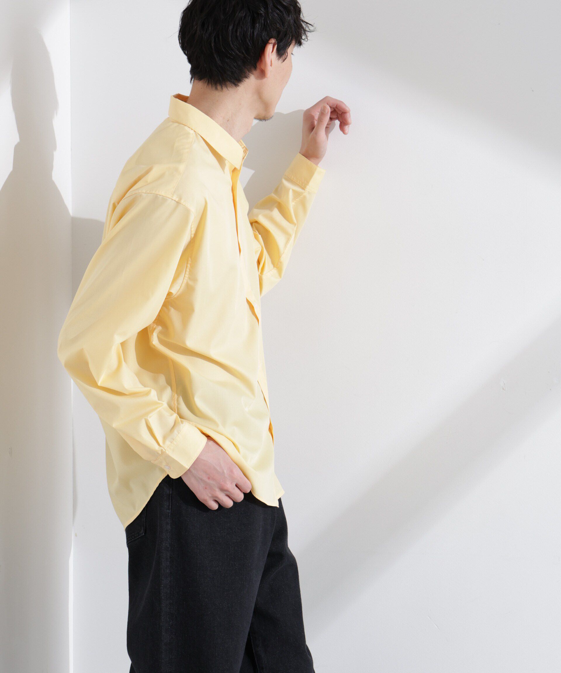 nano･universe「「NJ/CLUB」ロゴ刺繍リラックスレギュラーカラーシャツ」|シャツ・ブラウス|