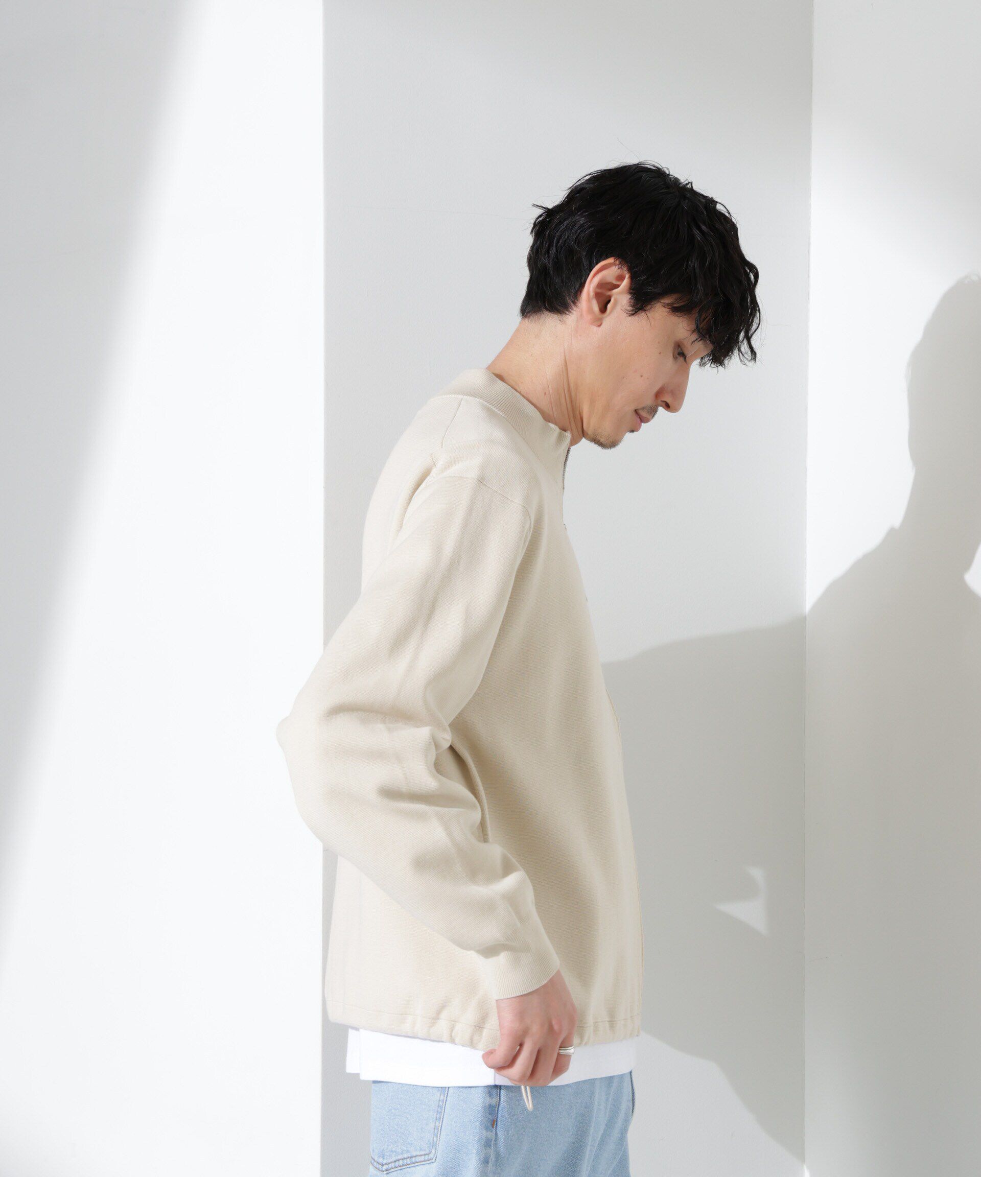 nano･universe「14ゲージミラノリブブルゾン （手洗い可能）」|ニット・セーター|