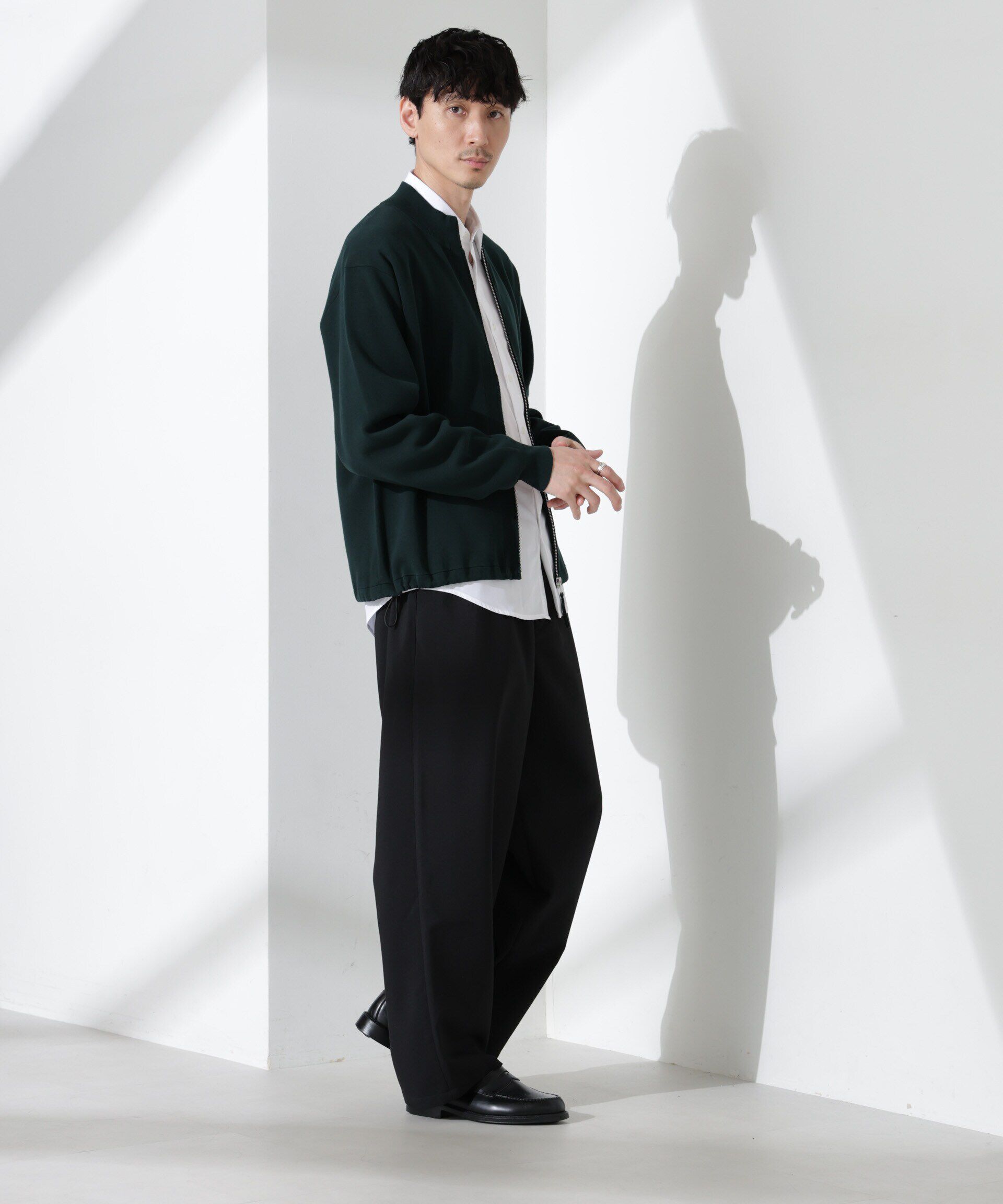 nano･universe「14ゲージミラノリブブルゾン （手洗い可能）」|ニット・セーター|