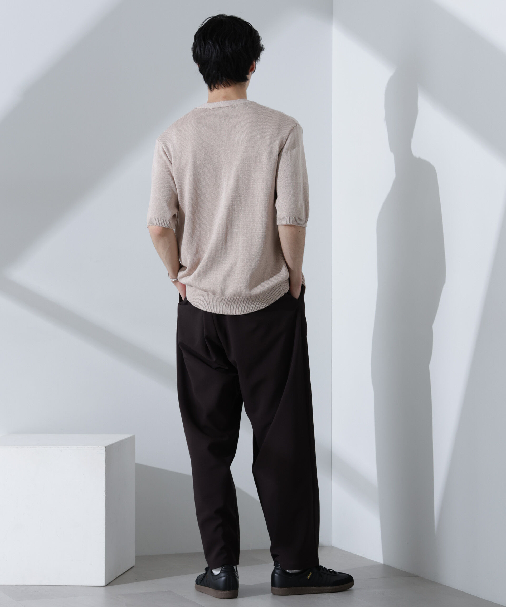 nano･universe「コットンライクニットカーディガン 半袖」|ニット・セーター|