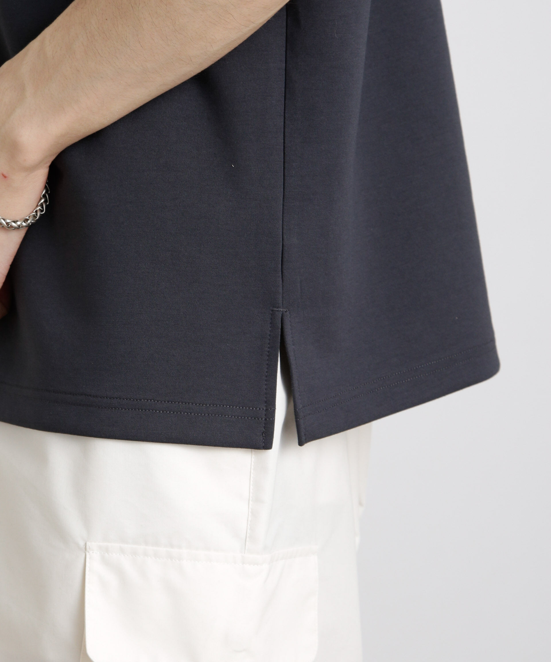 nano･universe「ワイドダンボールTシャツ 半袖」|Tシャツ・カットソー|