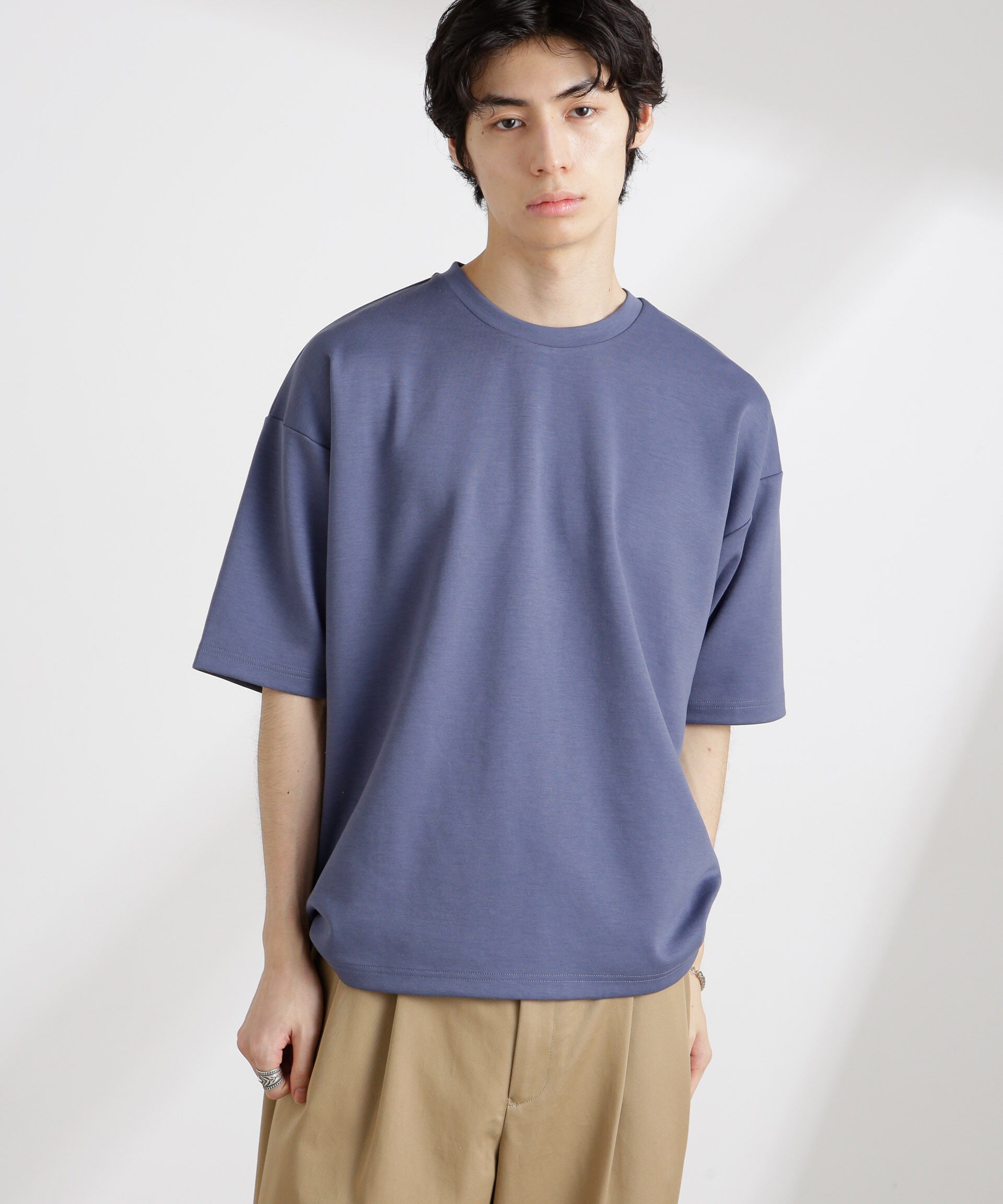 nano･universe「ワイドダンボールTシャツ 半袖」|Tシャツ・カットソー|