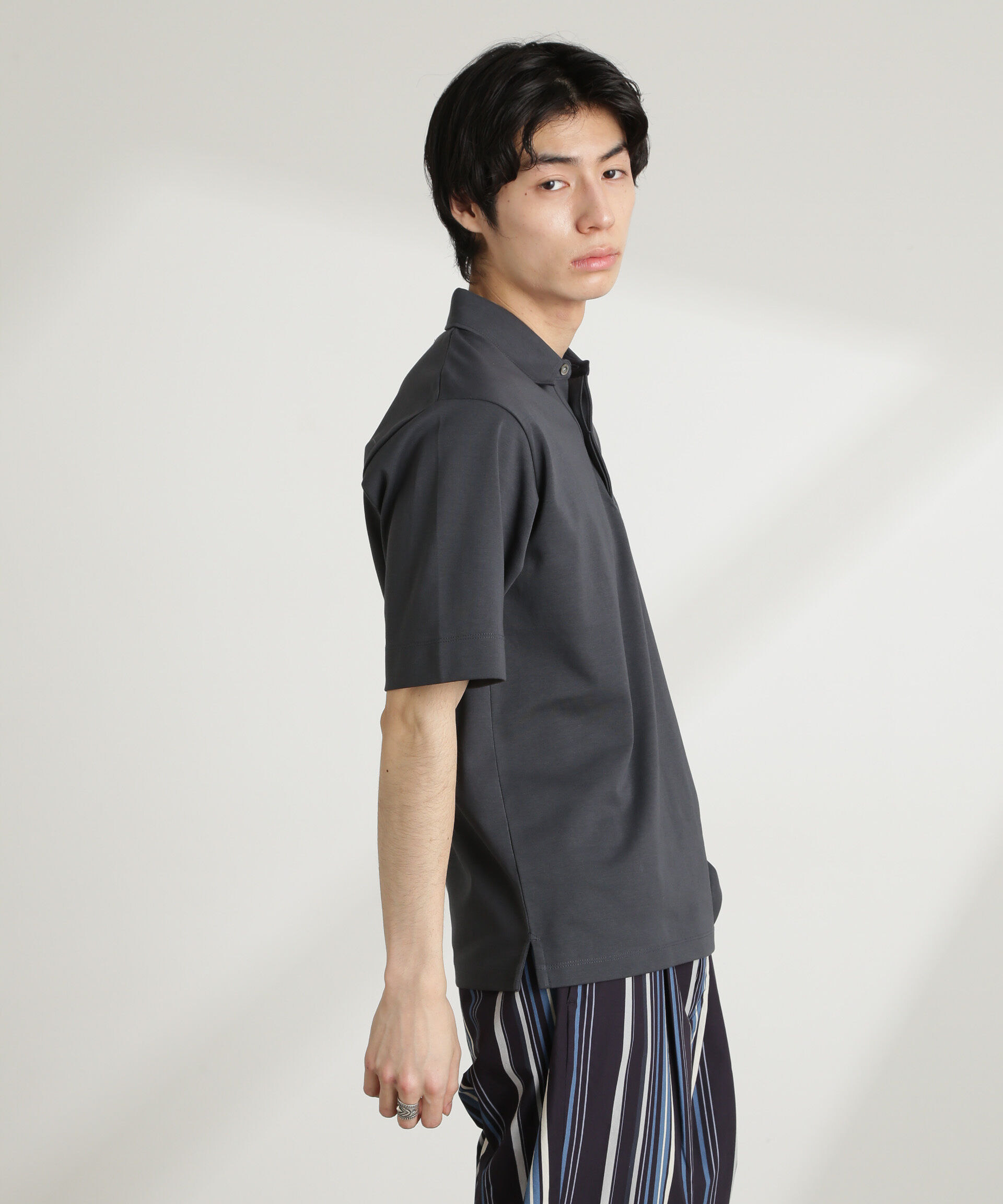 nano･universe「ダブルスムース比翼ポロ」|Tシャツ・カットソー|