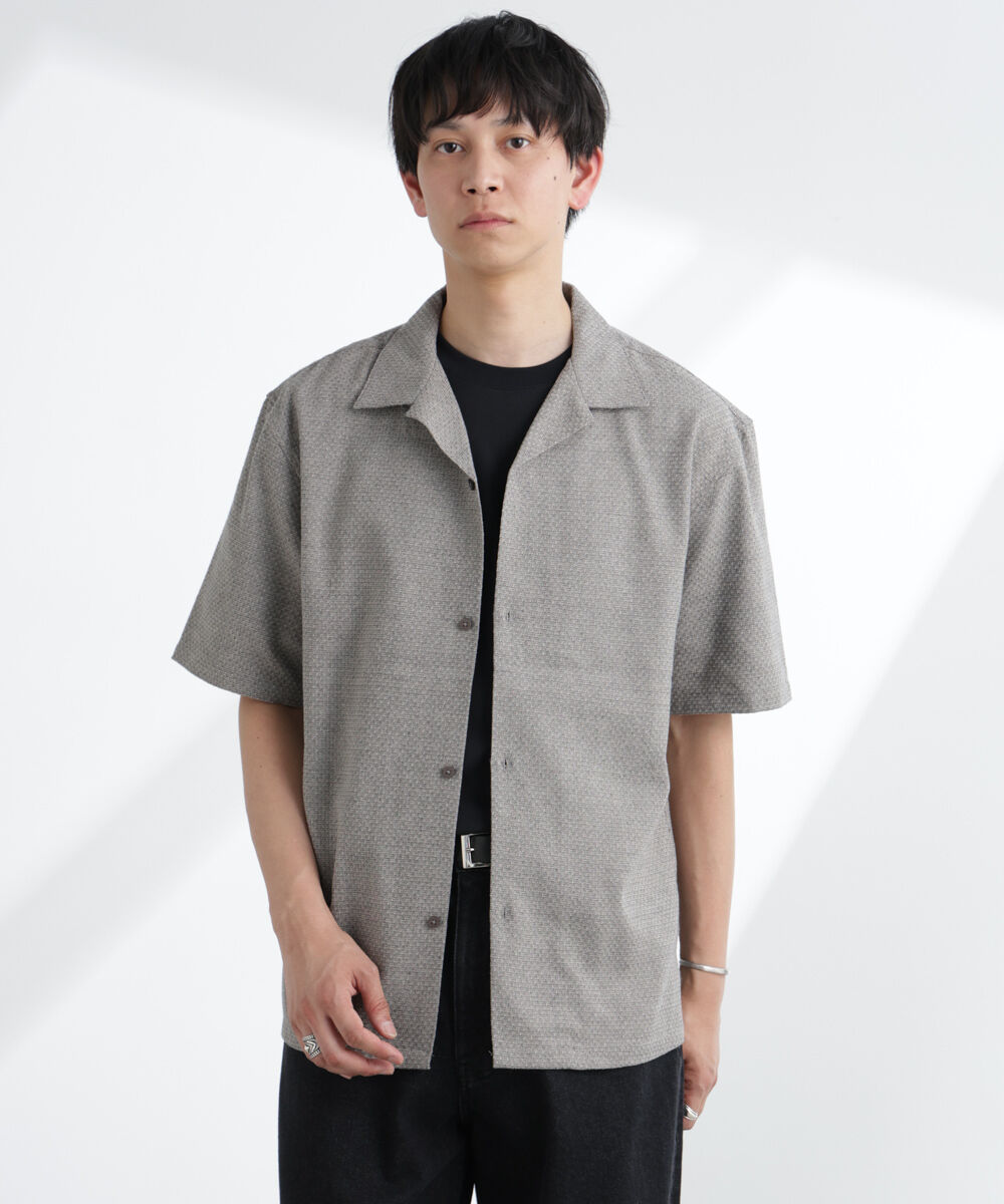 nano･universe「コットンリネン交織開襟シャツ 半袖」|シャツ・ブラウス|