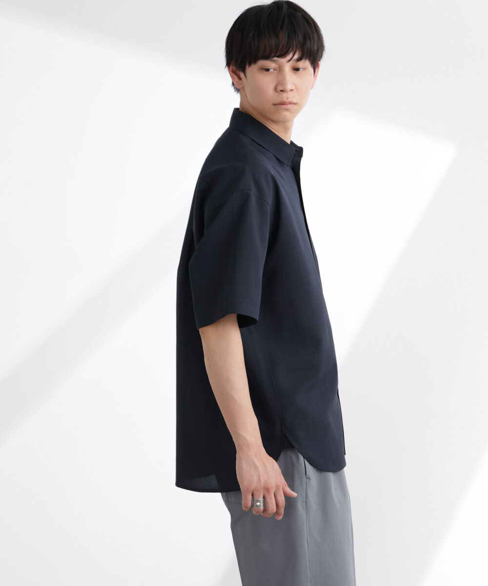 nano･universe「ライトウェイトドライシャツ 半袖(セットアップ可)」|シャツ・ブラウス|