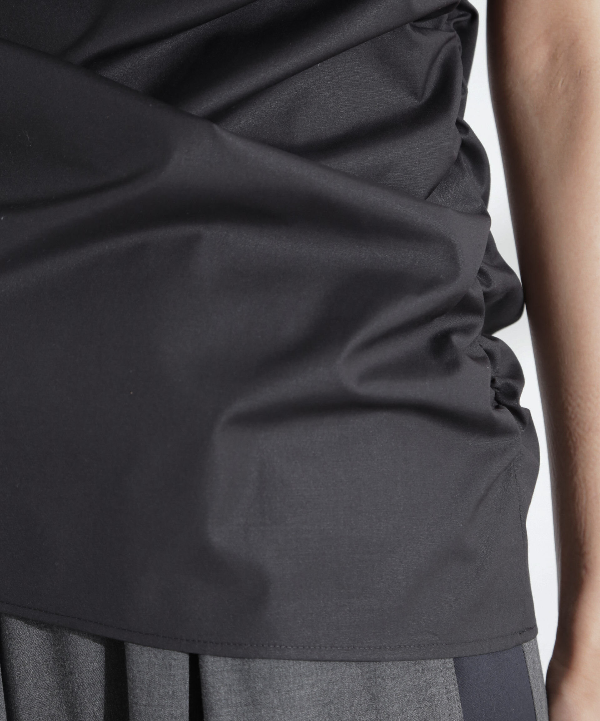 nano･universe「アシンメトリーギャザートップス」|シャツ・ブラウス|