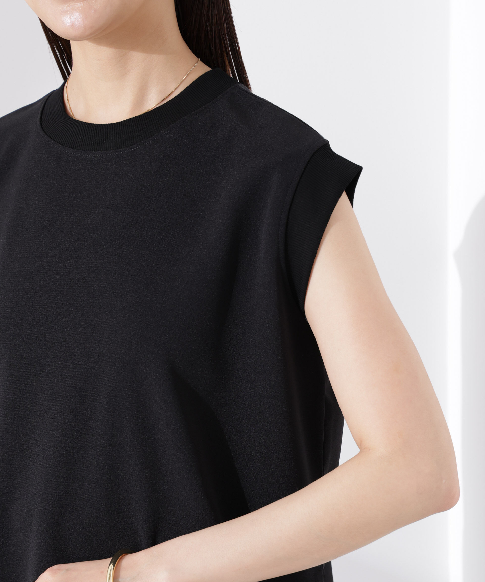 nano･universe「カットジョーゼットノースリーブTシャツ」|Tシャツ・カットソー|