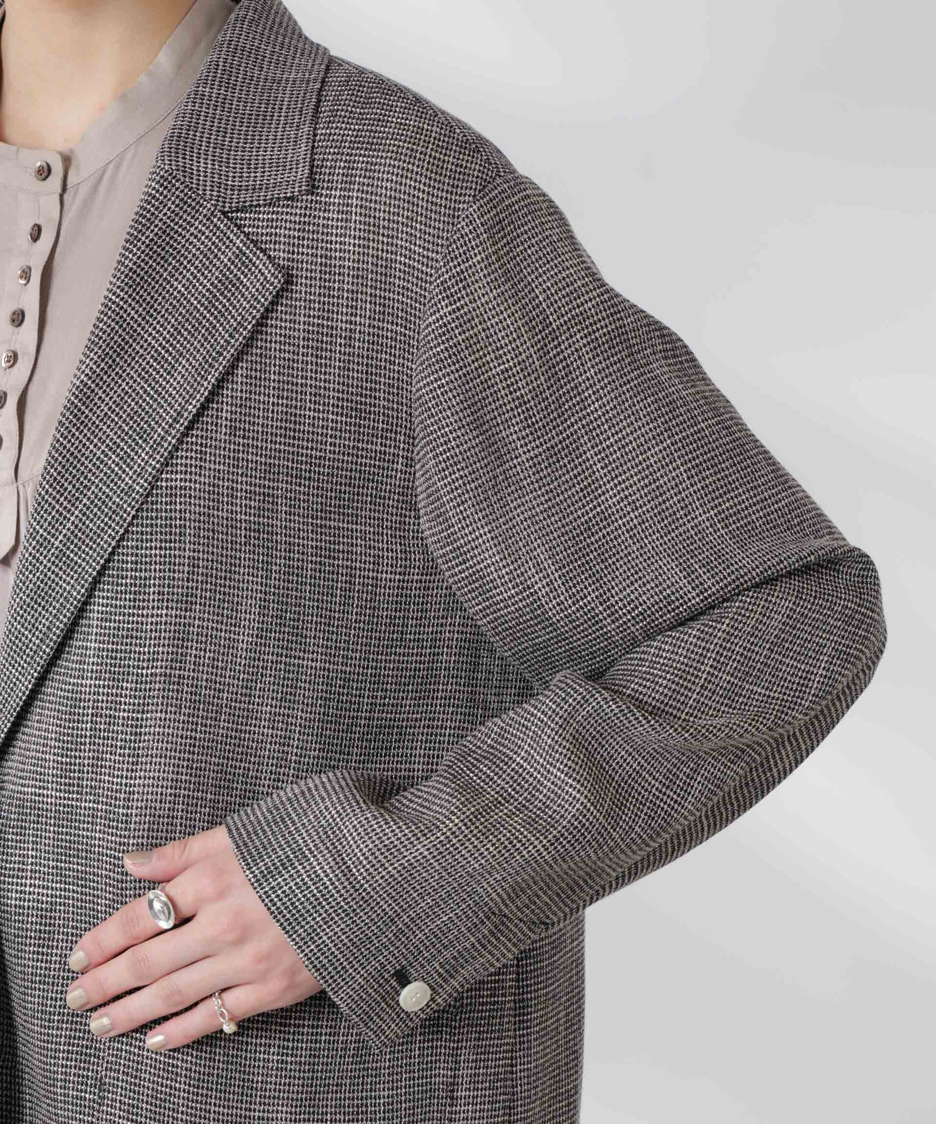 nano･universe「カラミ織りシングルジャケット」|テーラードジャケット|