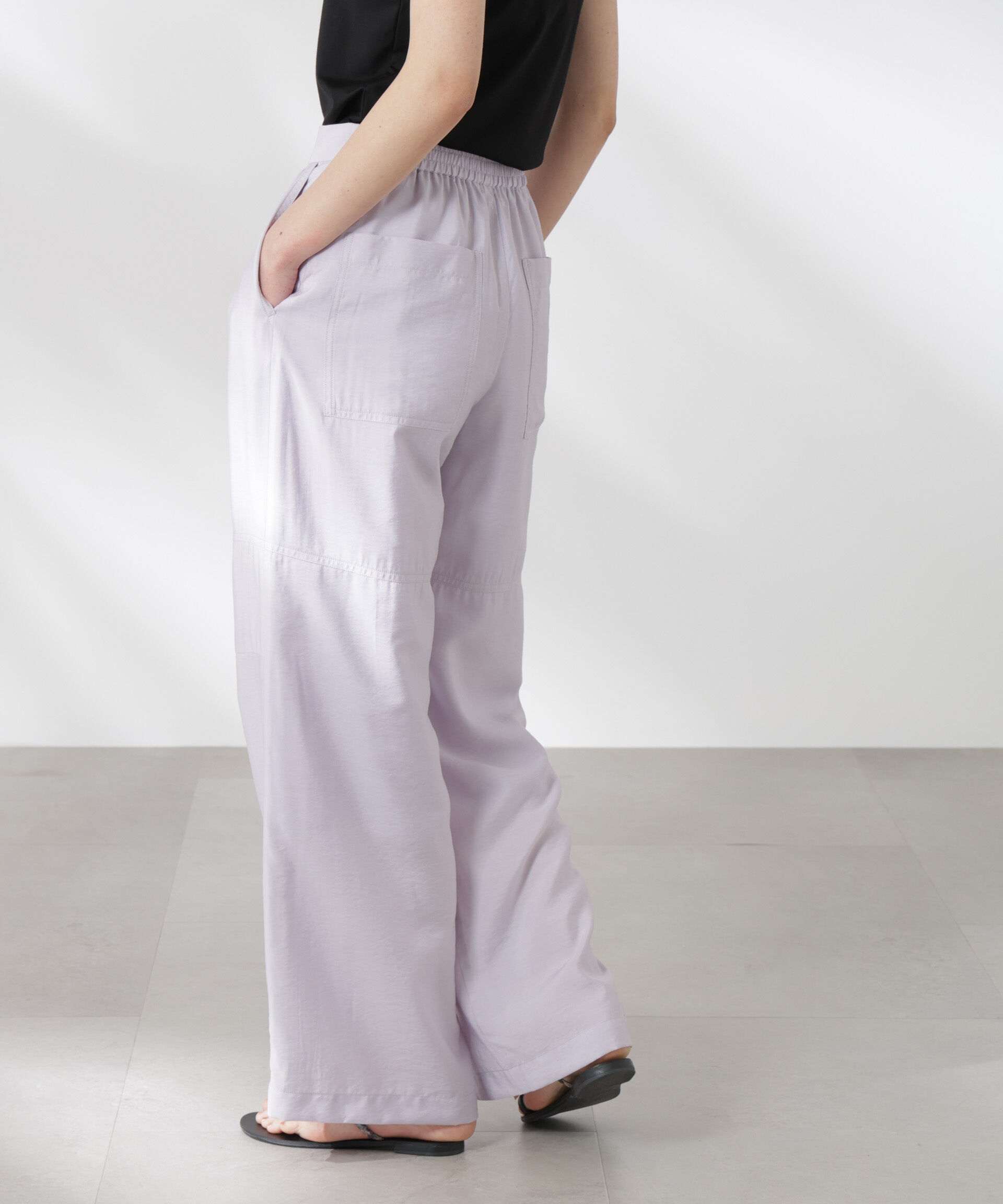 nano･universe「リラックスワイドパンツ」|チノ|