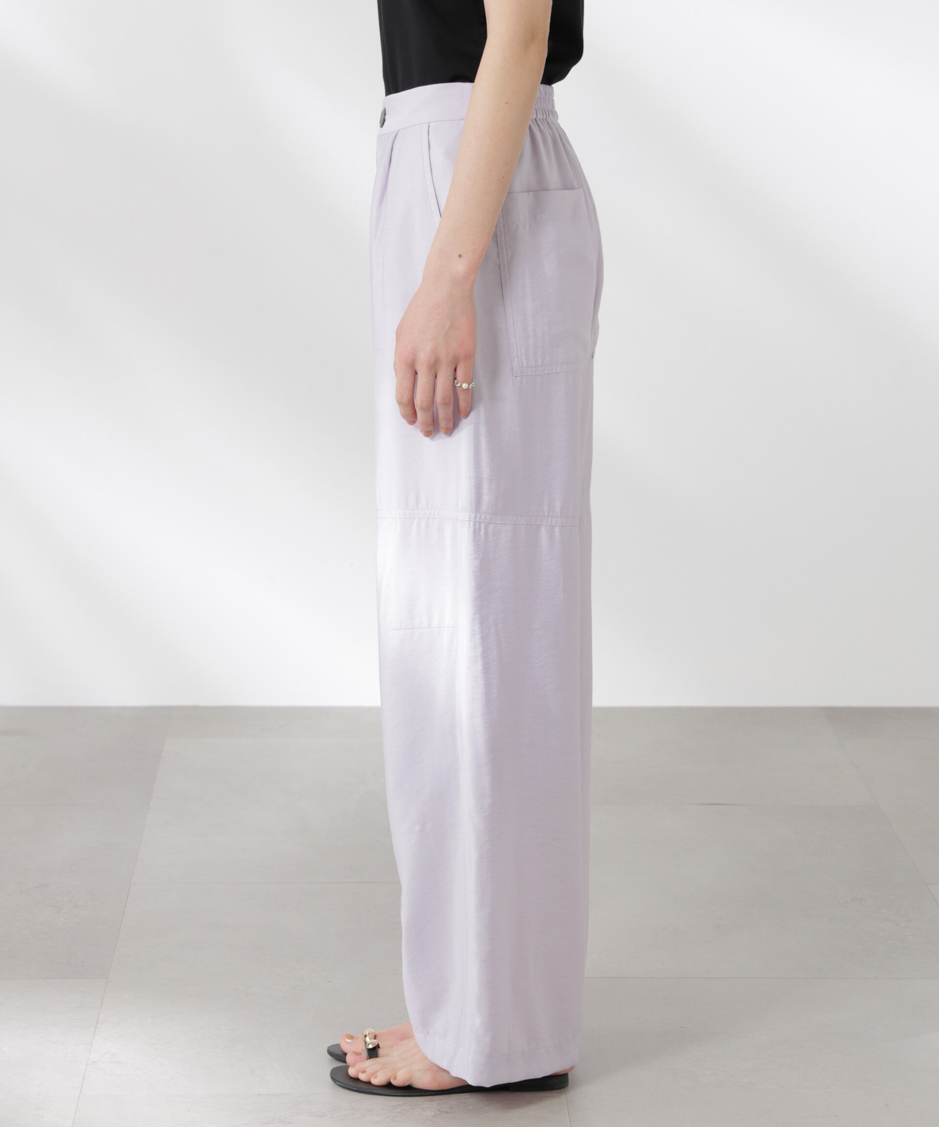 nano･universe「リラックスワイドパンツ」|チノ|