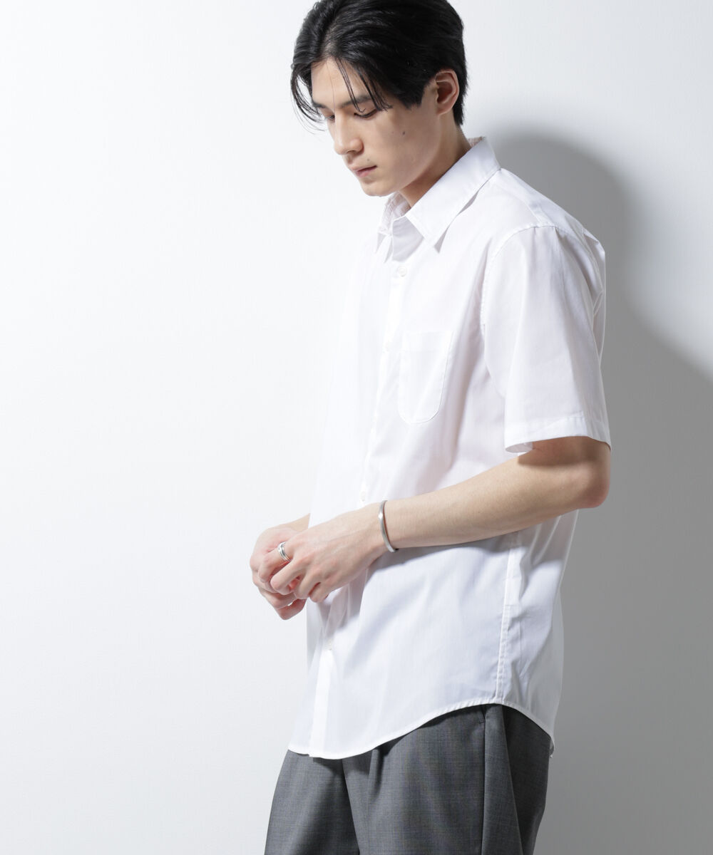 nano･universe「｢ICE FLOW LINEN｣レギュラーカラーシャツ 半袖」|シャツ・ブラウス|