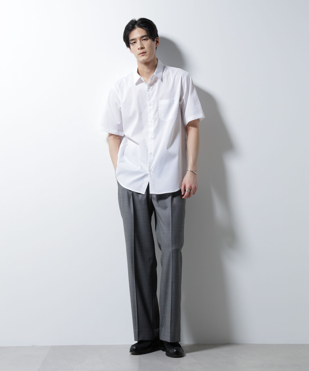 nano･universe「｢ICE FLOW LINEN｣レギュラーカラーシャツ 半袖」|シャツ・ブラウス|